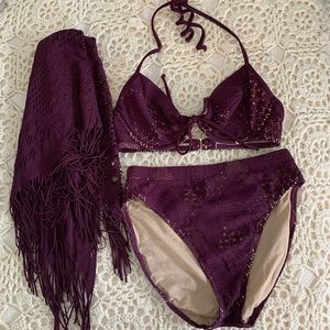 Victoria’s Secret Bikini & Sarong. Sz Medium 36C